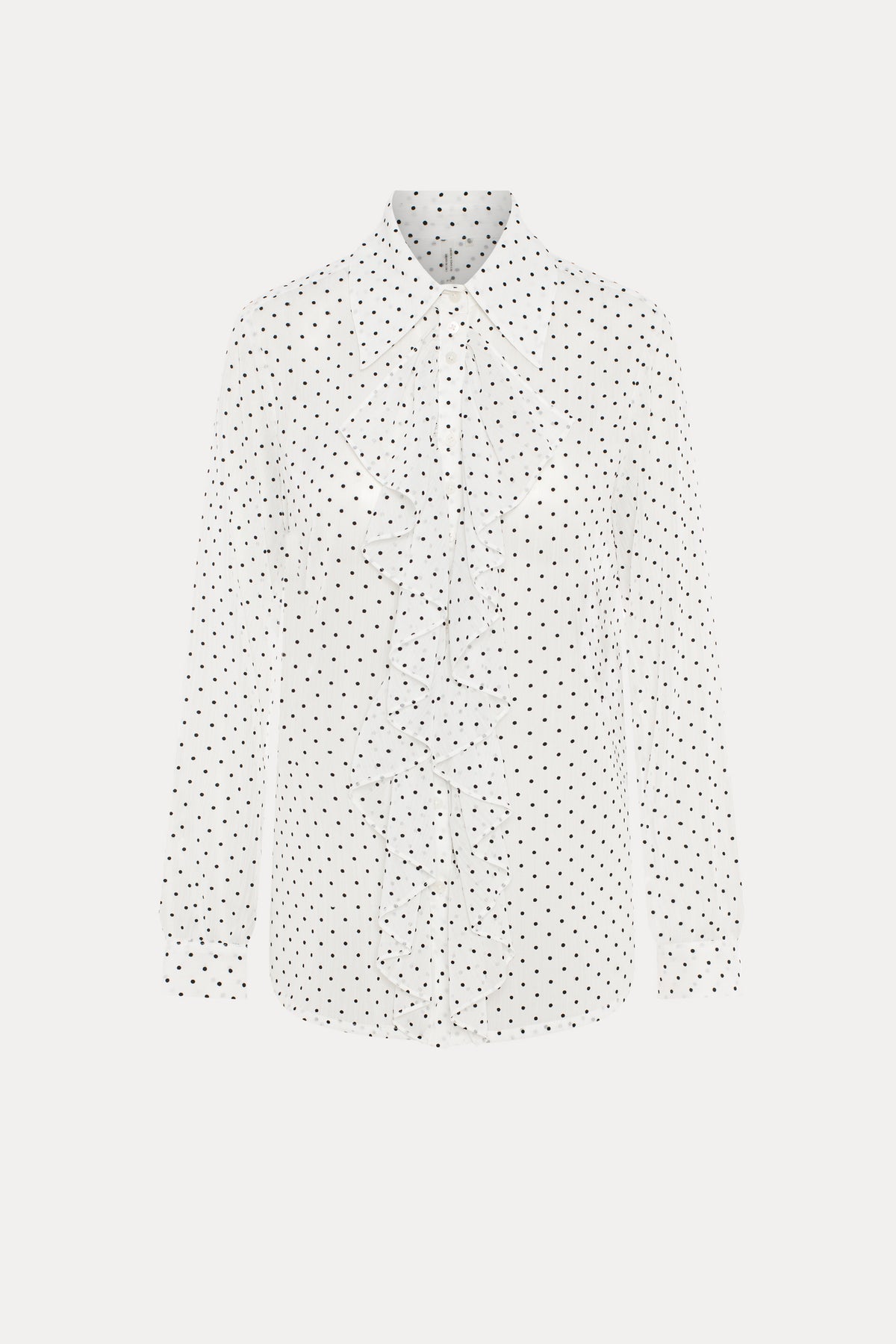 Margaret | Blouse à pois noirs et volants