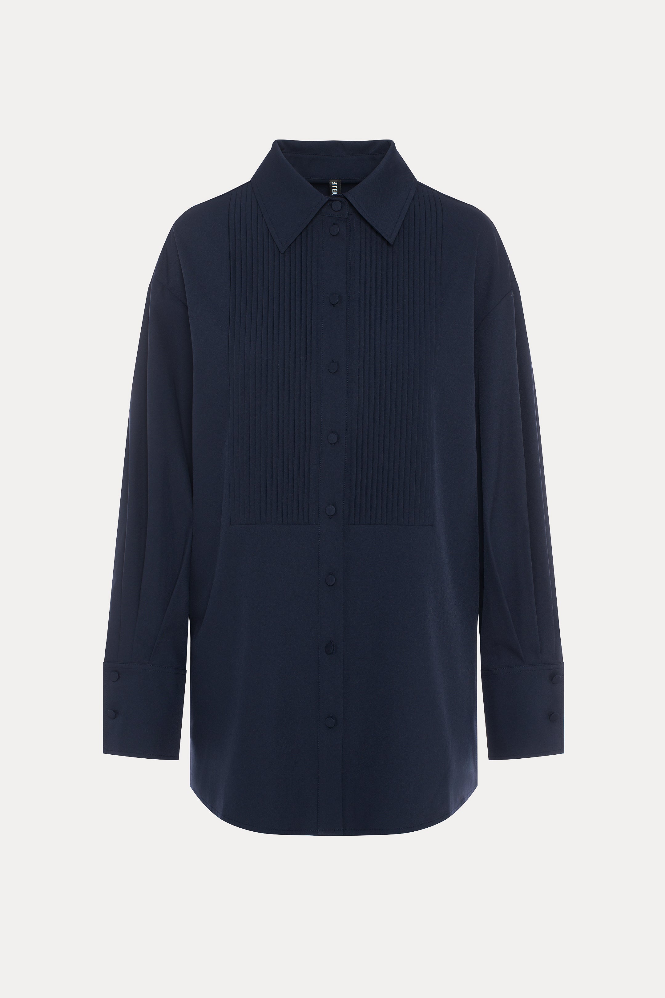 Gozen | Loose navy shirt with pleated details JOELLE | Women