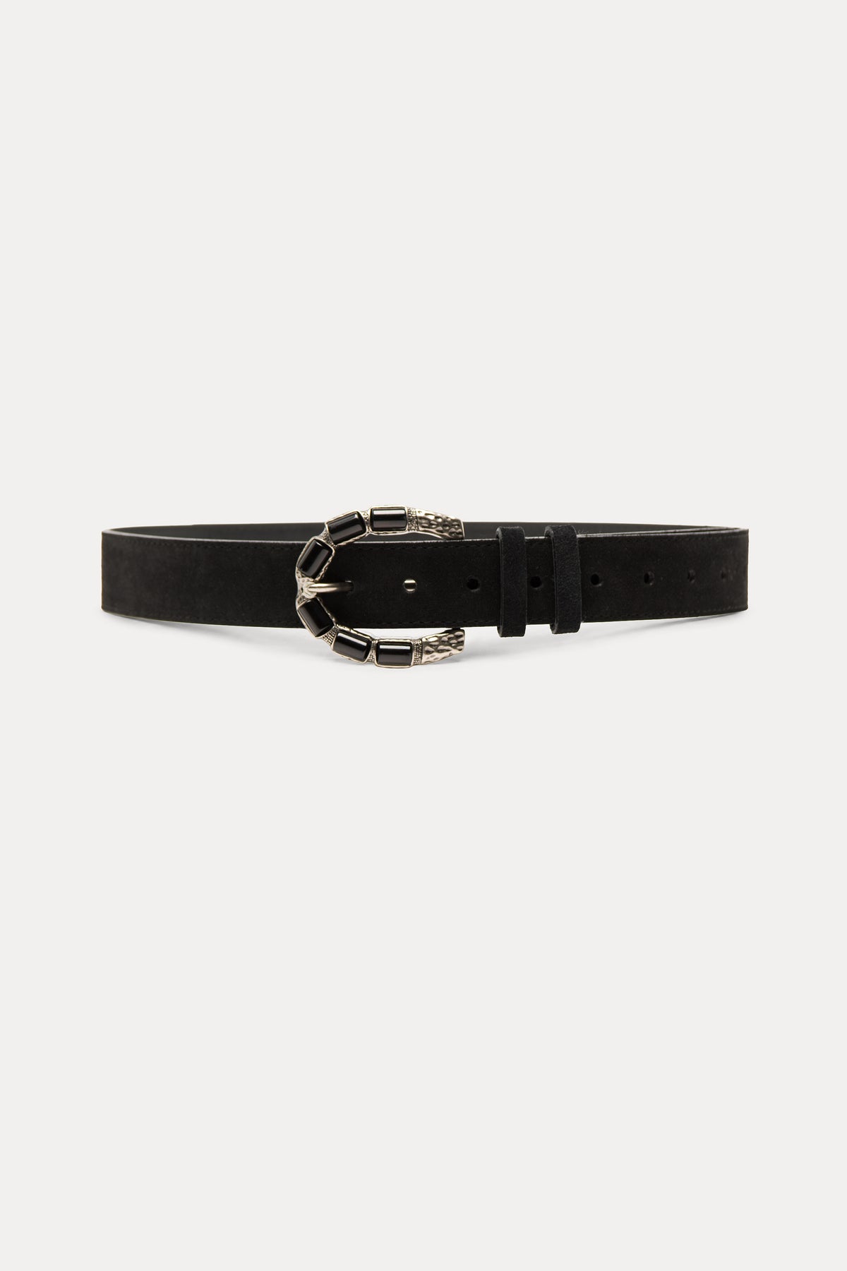 Castel | Ceinture noire en cuir véritable