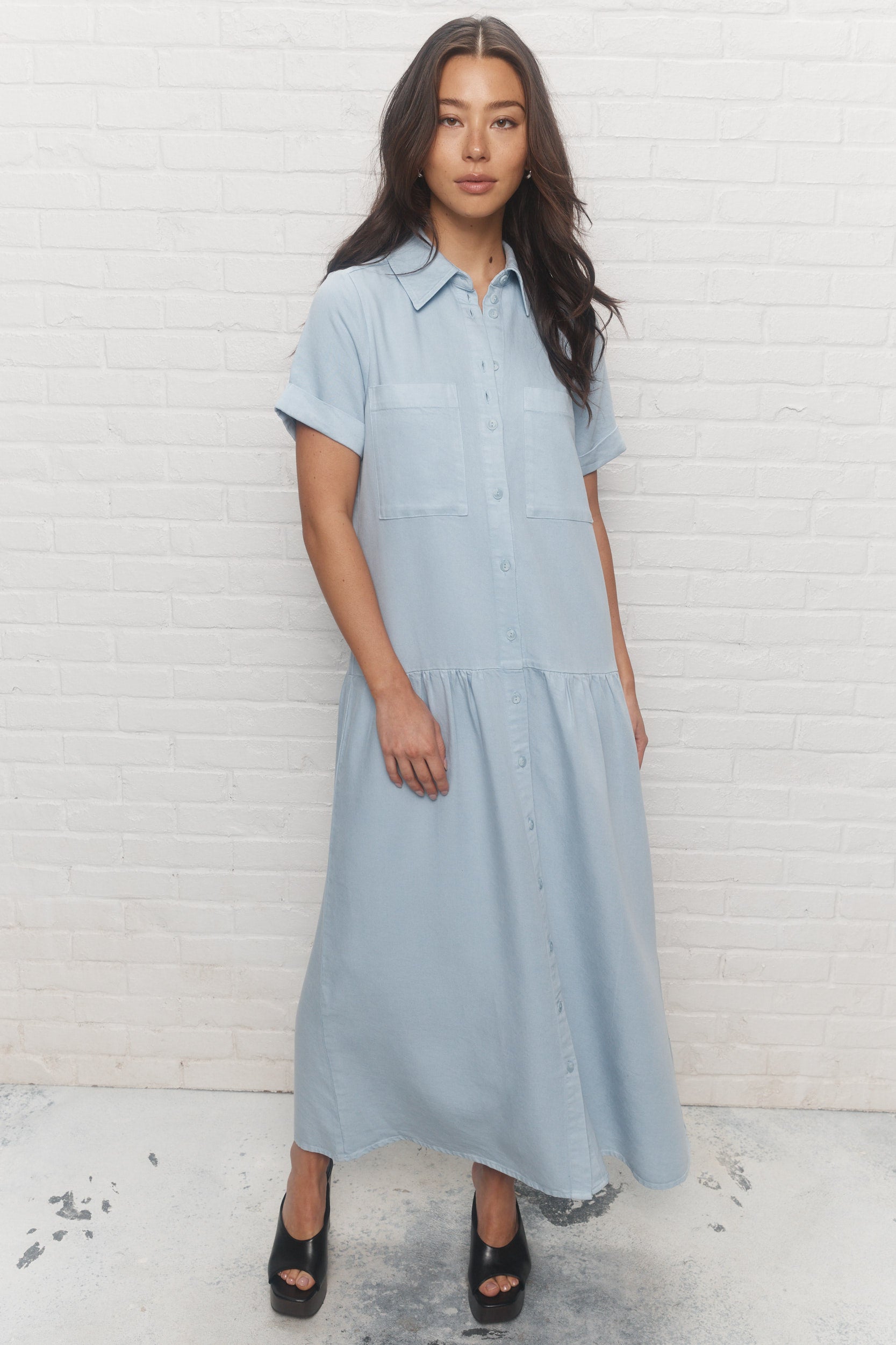 Mistral | Robe bleu pâle délavé