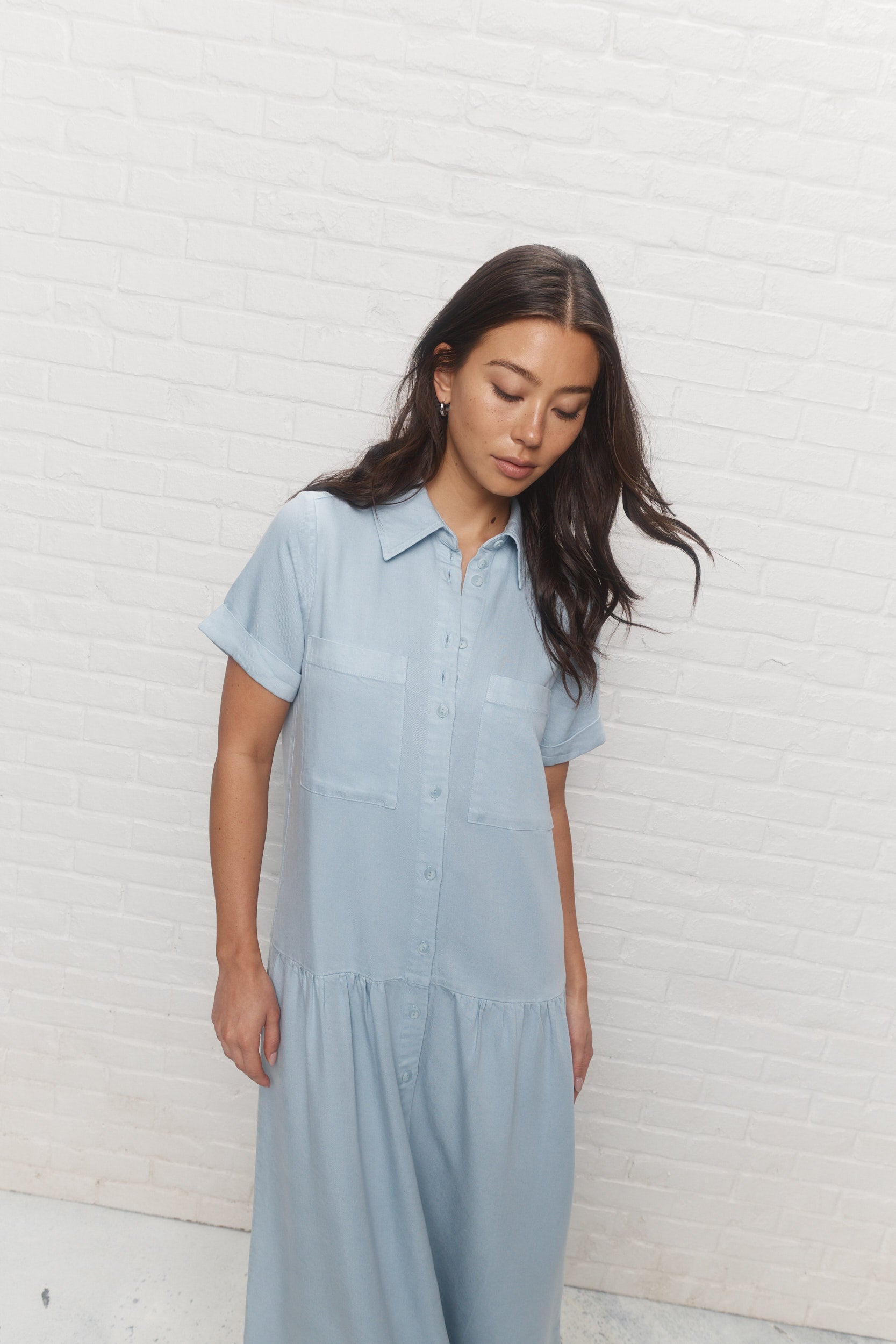 Mistral | Robe bleu pâle délavé