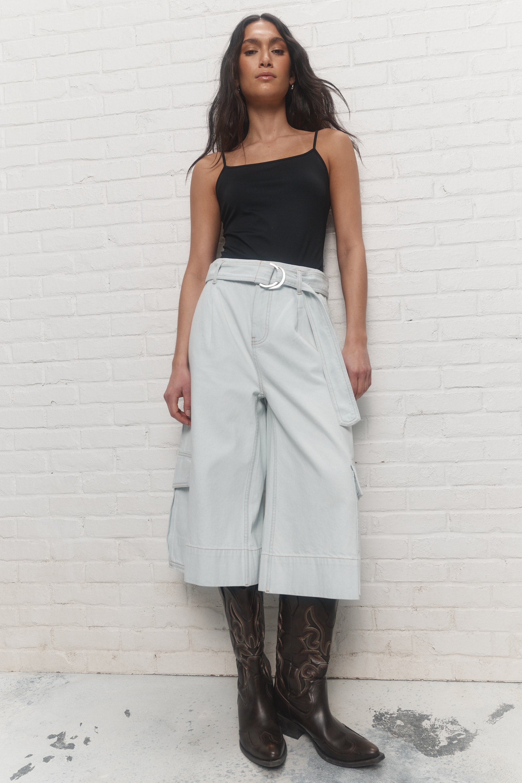Kyo | Short denim bleu pâle délavé