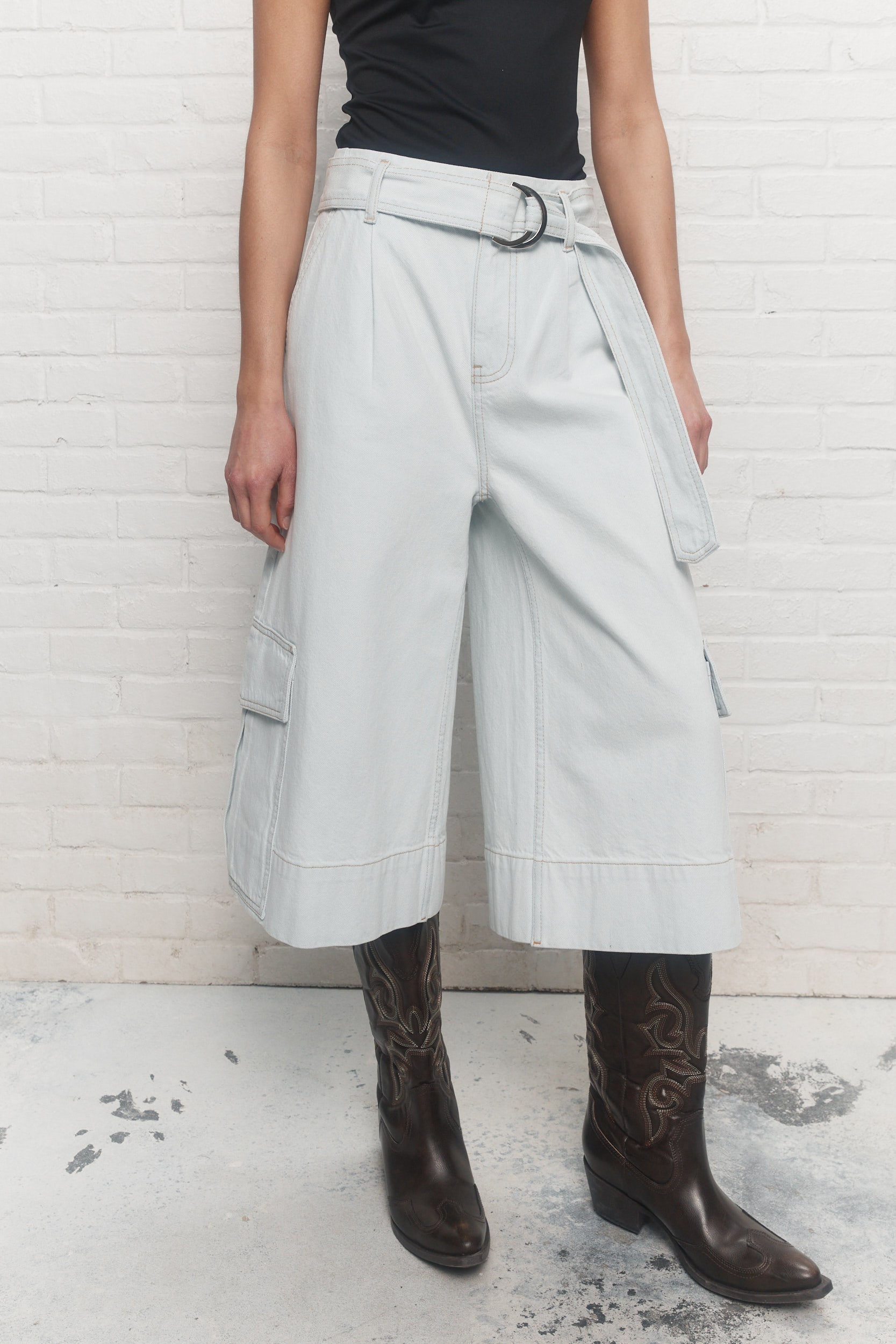 Kyo | Short denim bleu pâle délavé