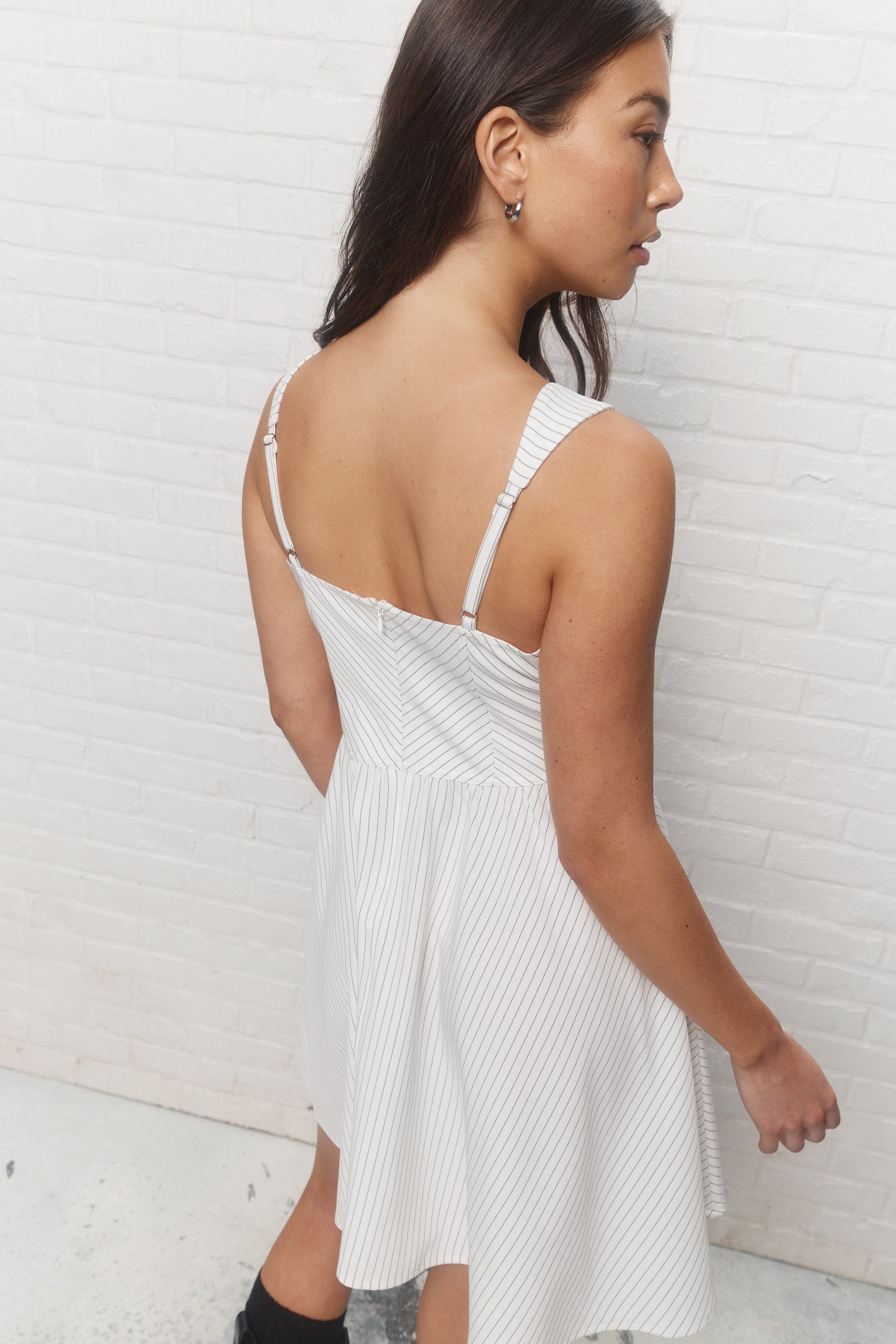 Paloma | White Striped Dress