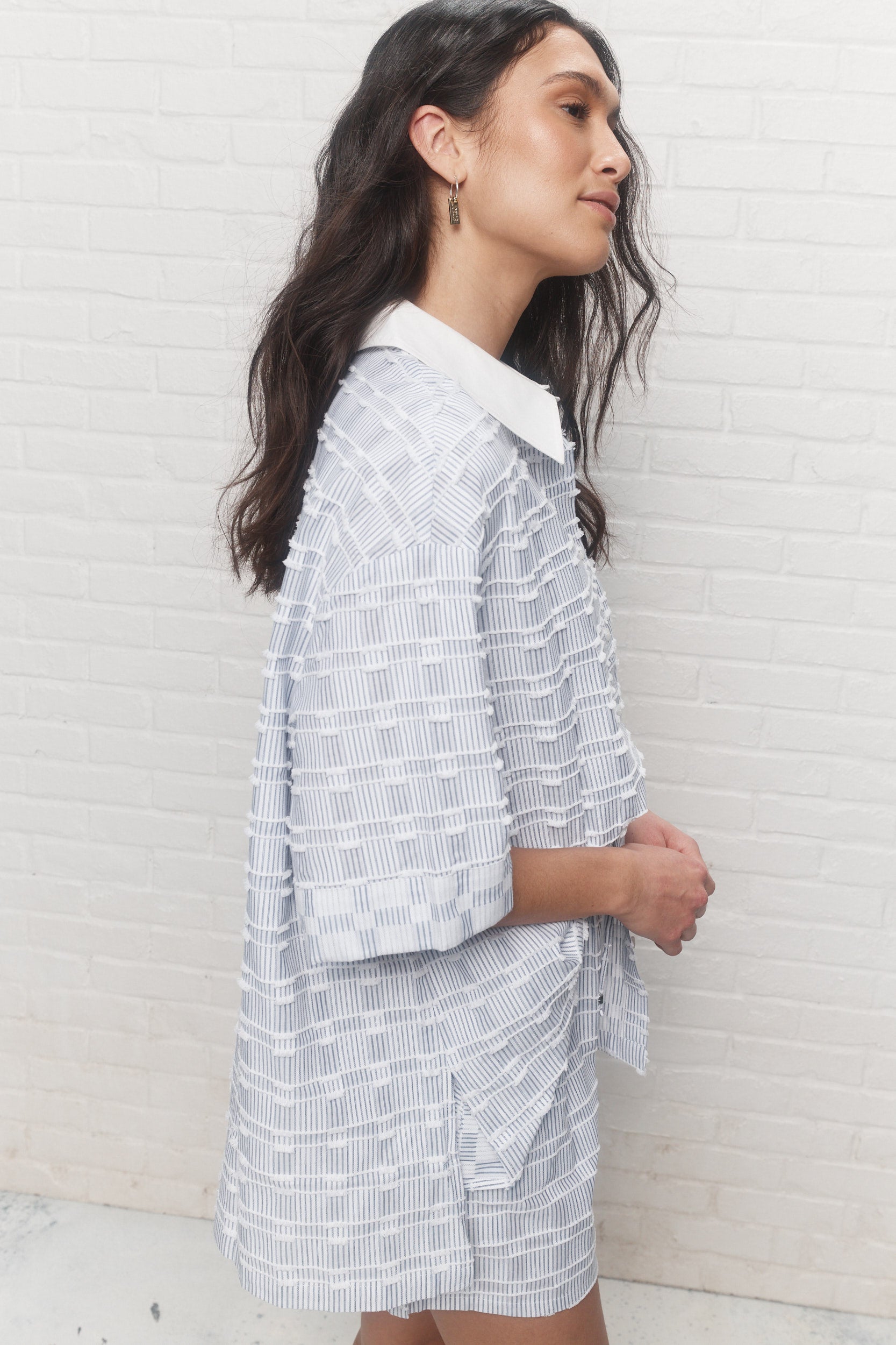 Poppy Chemise rayée blanche JOELLE Collection