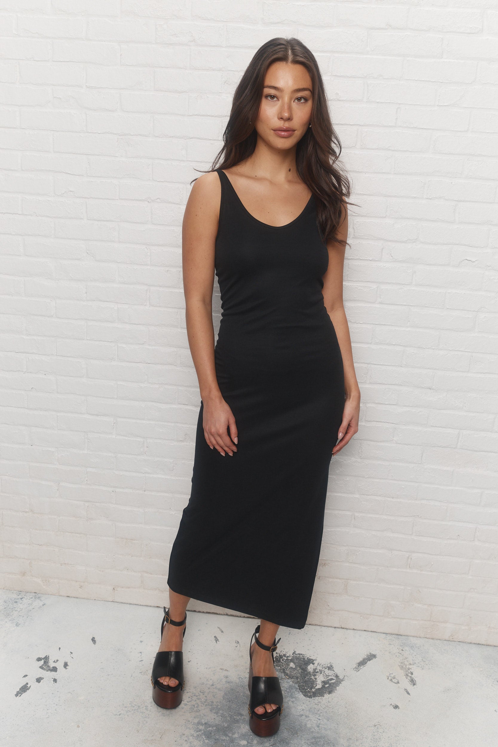 新品タグ付き BlackEyePatch Camisole Long Dress Marley | JOELLE Black Long Cami Dress