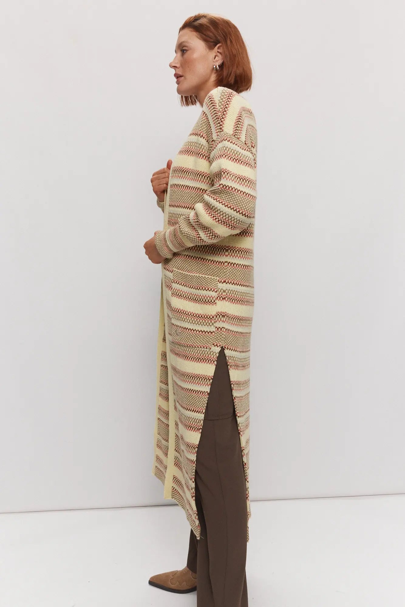 Veste longue jaune multi | Jeamme JOELLE Collection