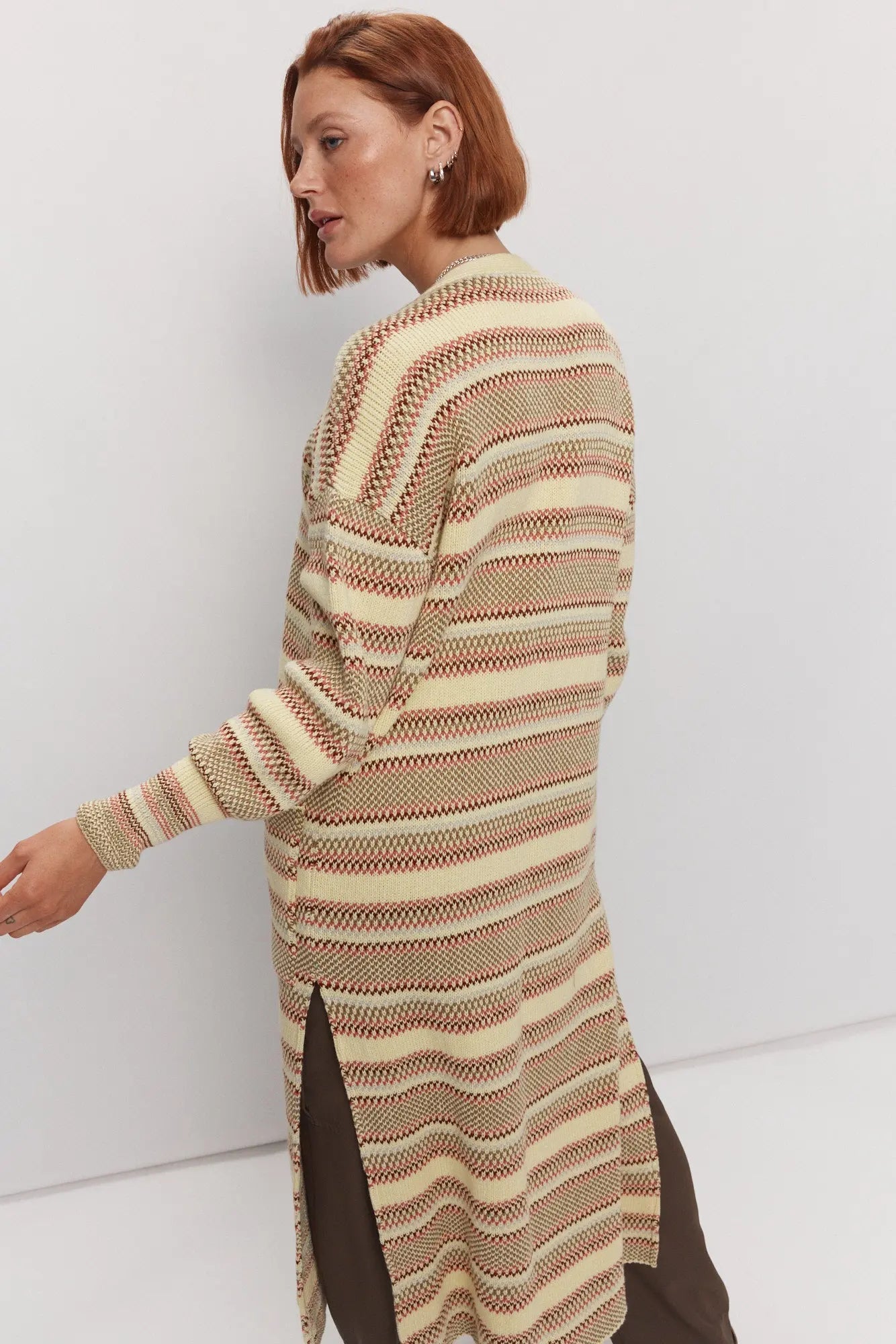 Veste longue jaune multi | Jeamme JOELLE Collection