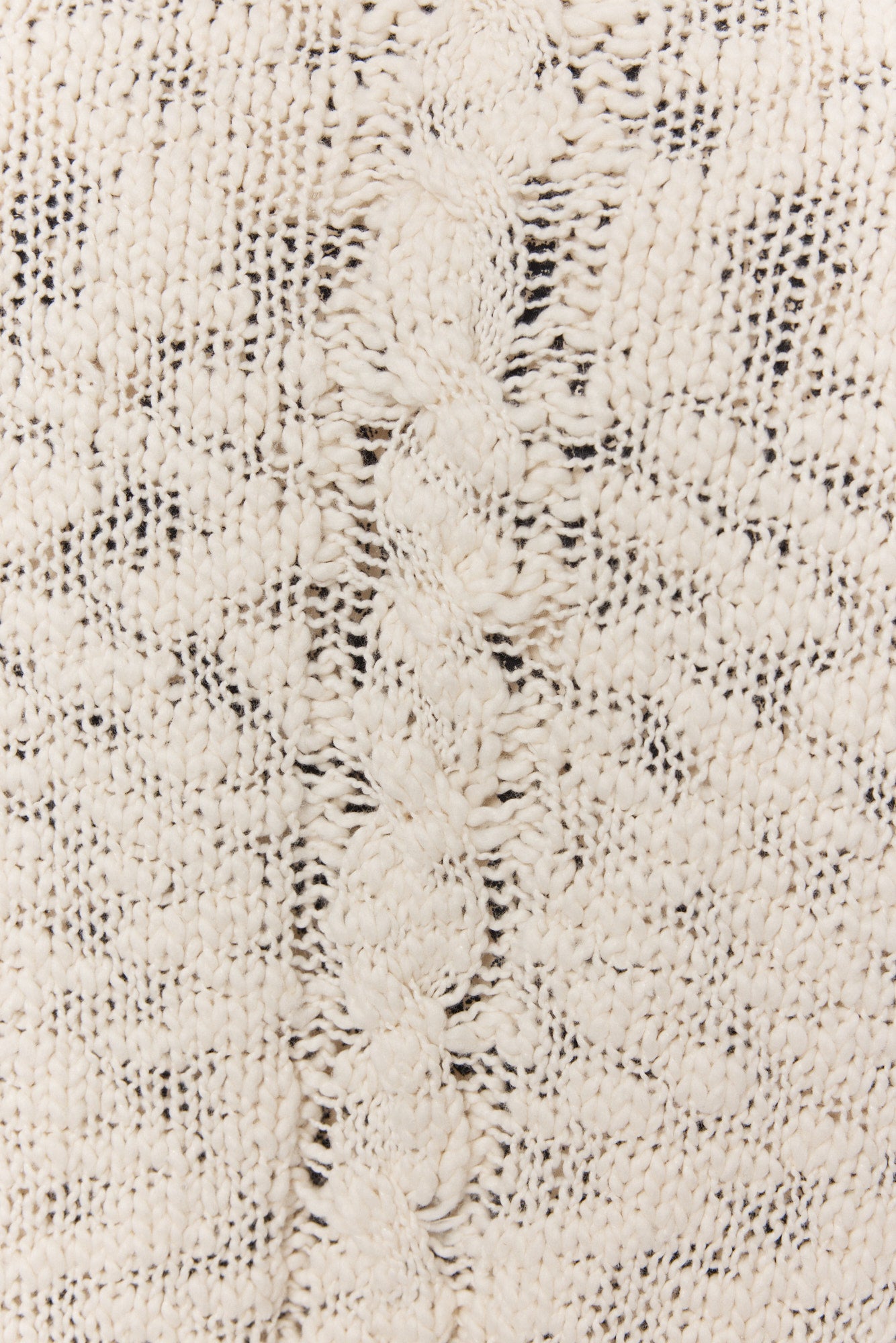 Veste crème en tricot texturée | Petale