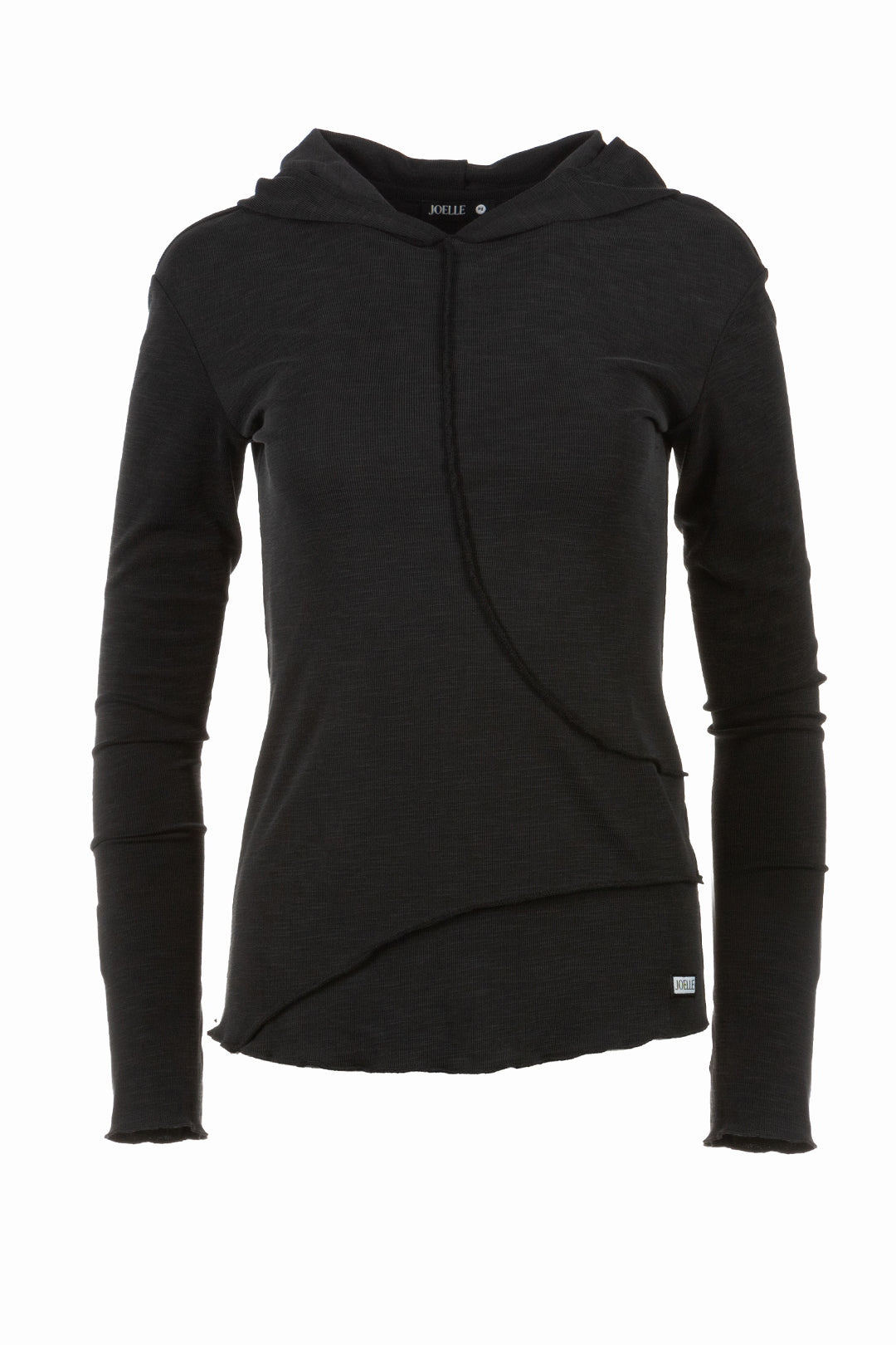 Fitted black blue sweater with hood | Dune