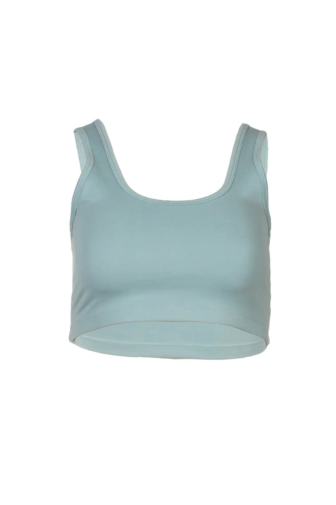 Camisole détente courte bleue à encolure carrée arrondie | True JOELLE Collection