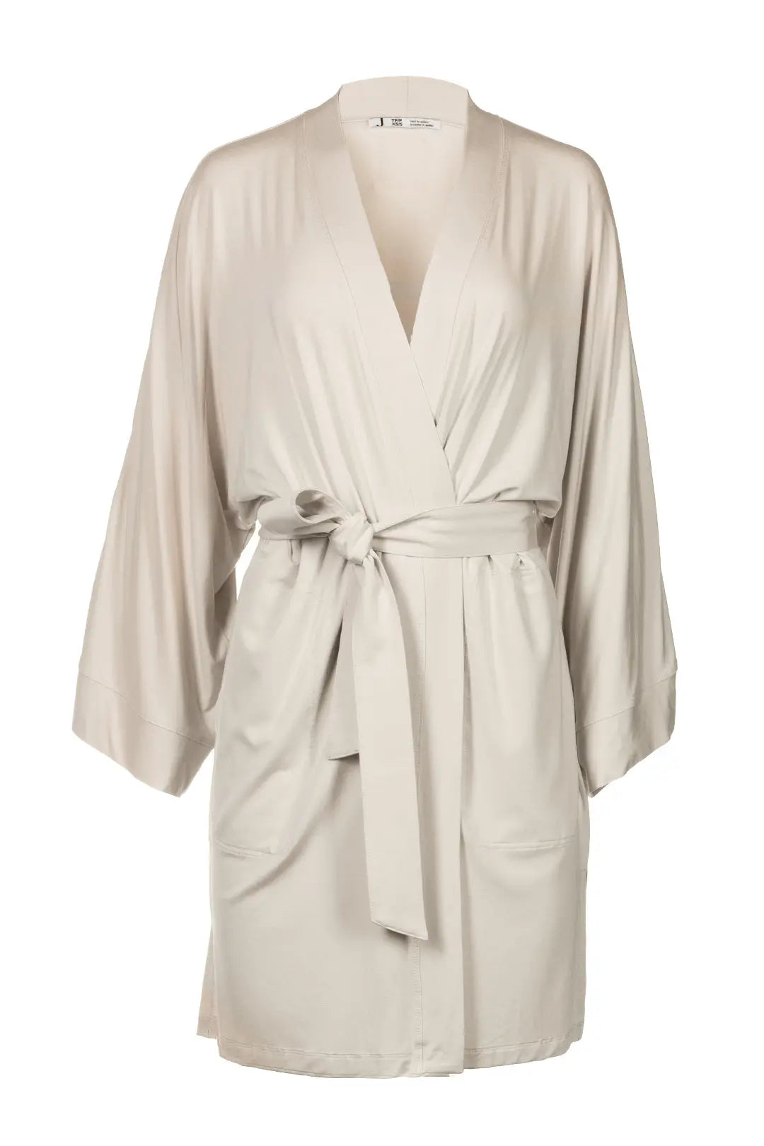 Peignoir détente beige ample en bamboo | Idalia JOELLE Collection