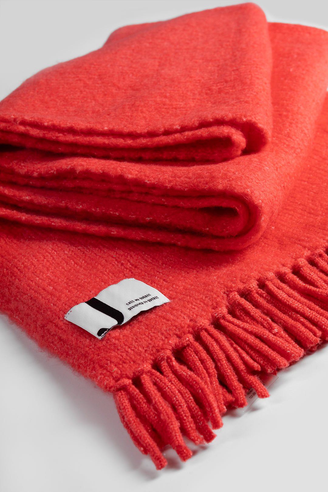 Red fringed scarf | Zenovia