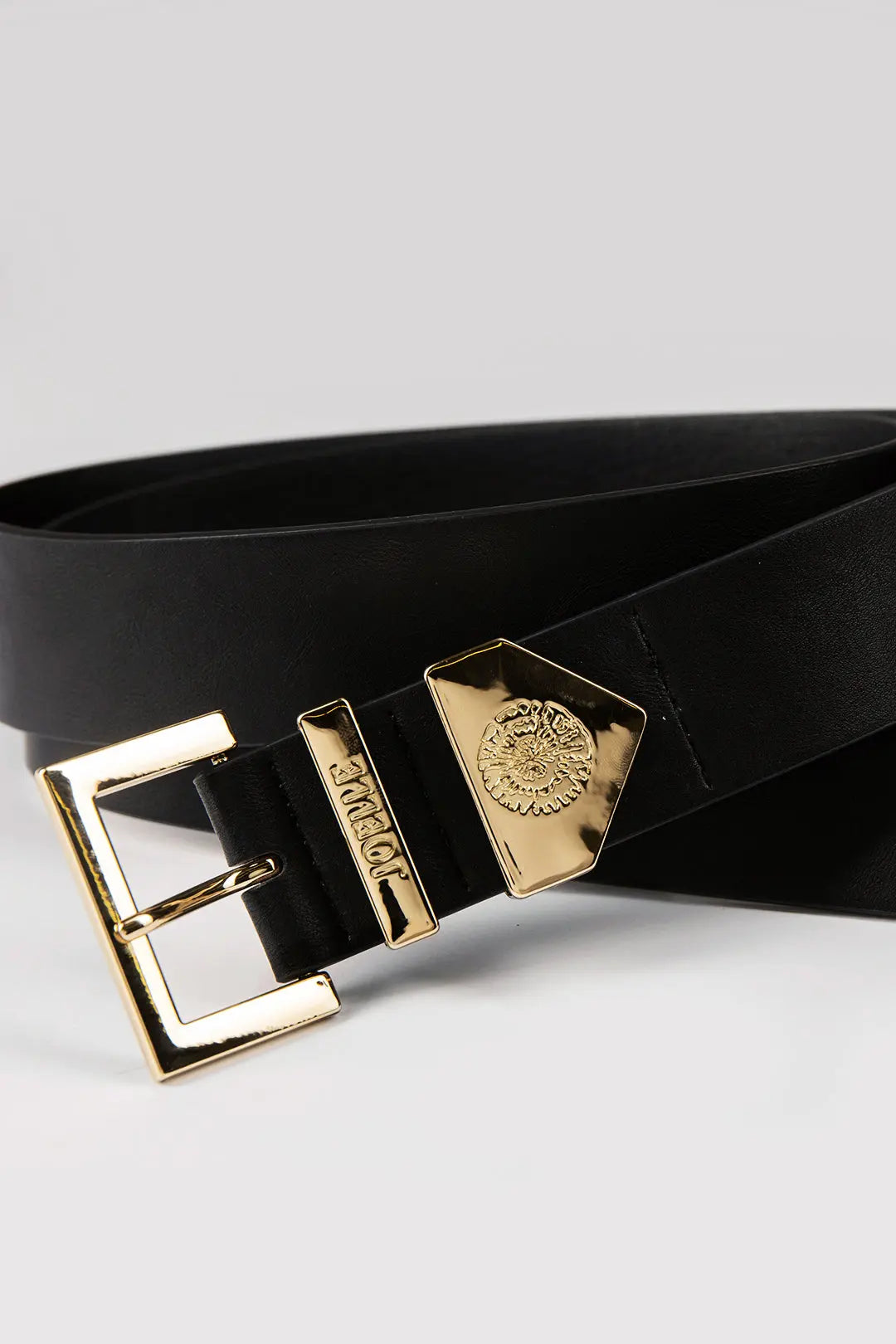 Ceinture noire avec détails or | Muriel JOELLE Collection