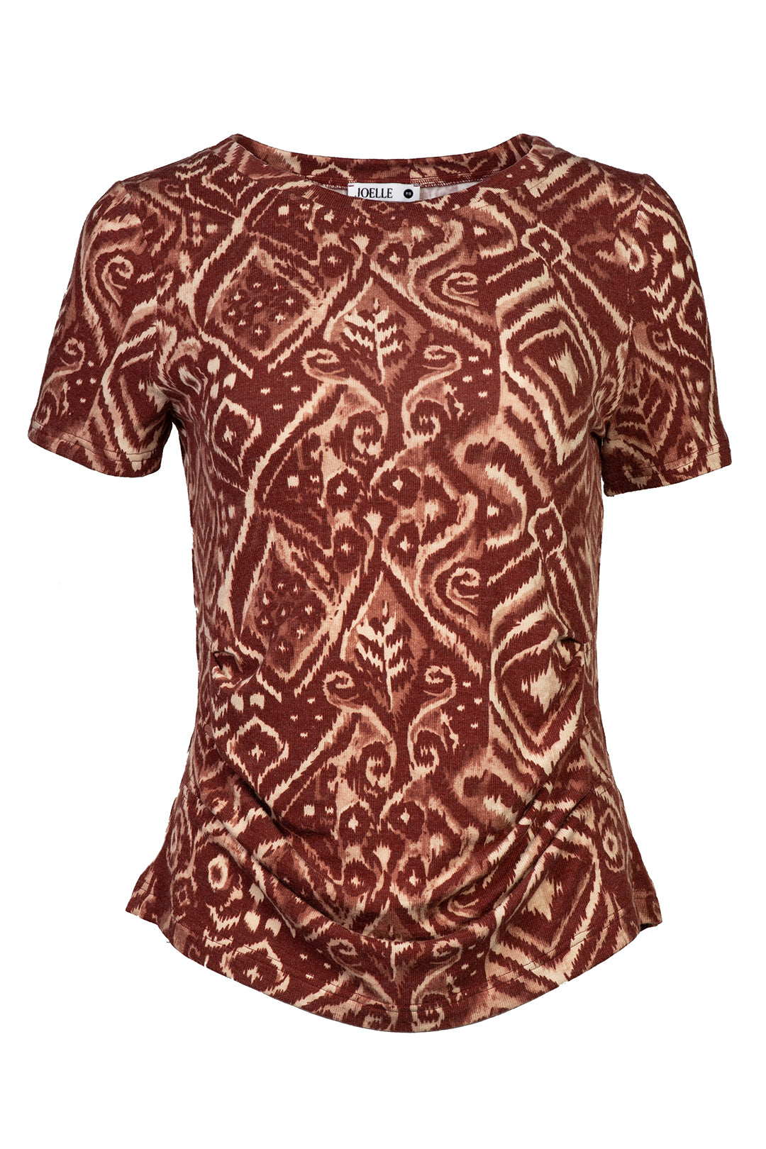 Patterned fitted red t-shirt | Della