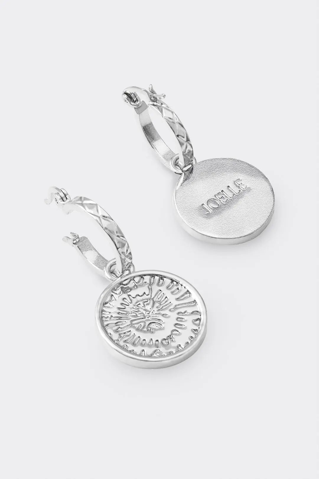 Boucles d'oreilles pendentif argent brossé | Torqui JOELLE Collection