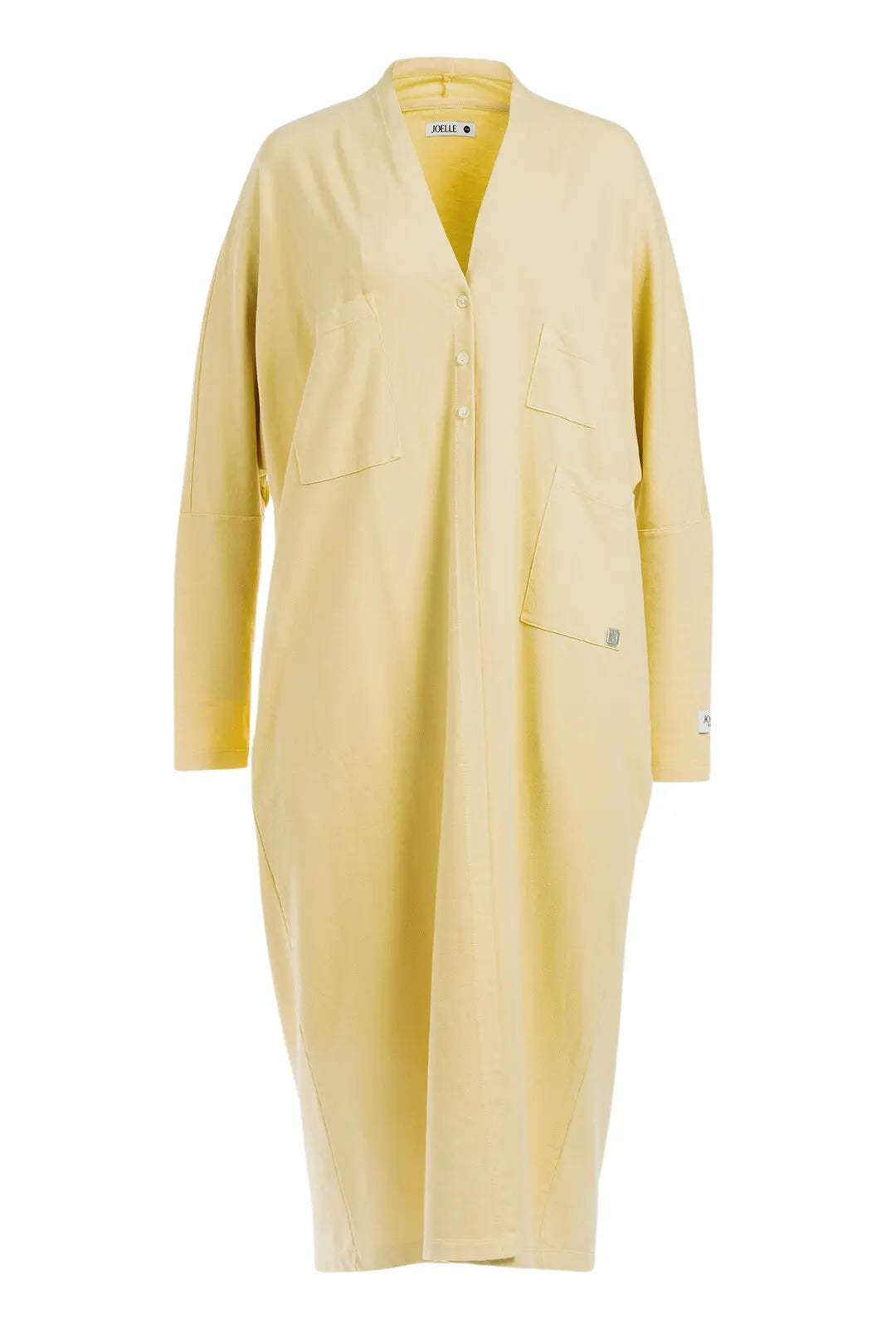 Veste longue jaune en tricot | Krist JOELLE Collection