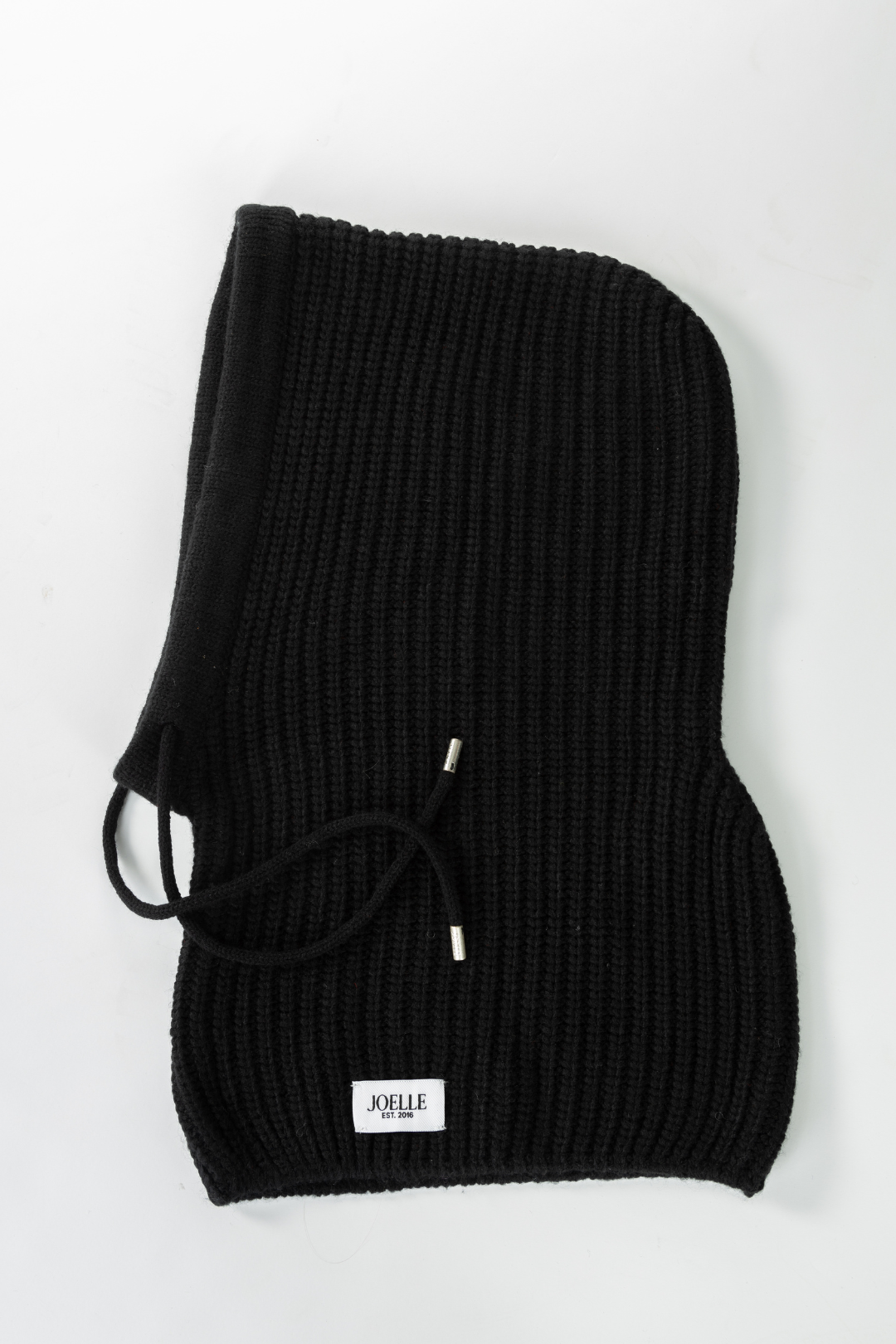 Cagoule noire en tricot | Effie