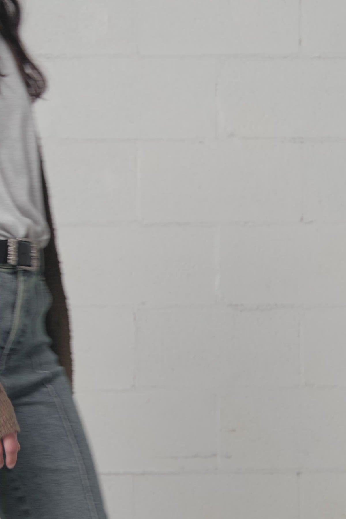 Santiago | Ceinture longue en cuir noir