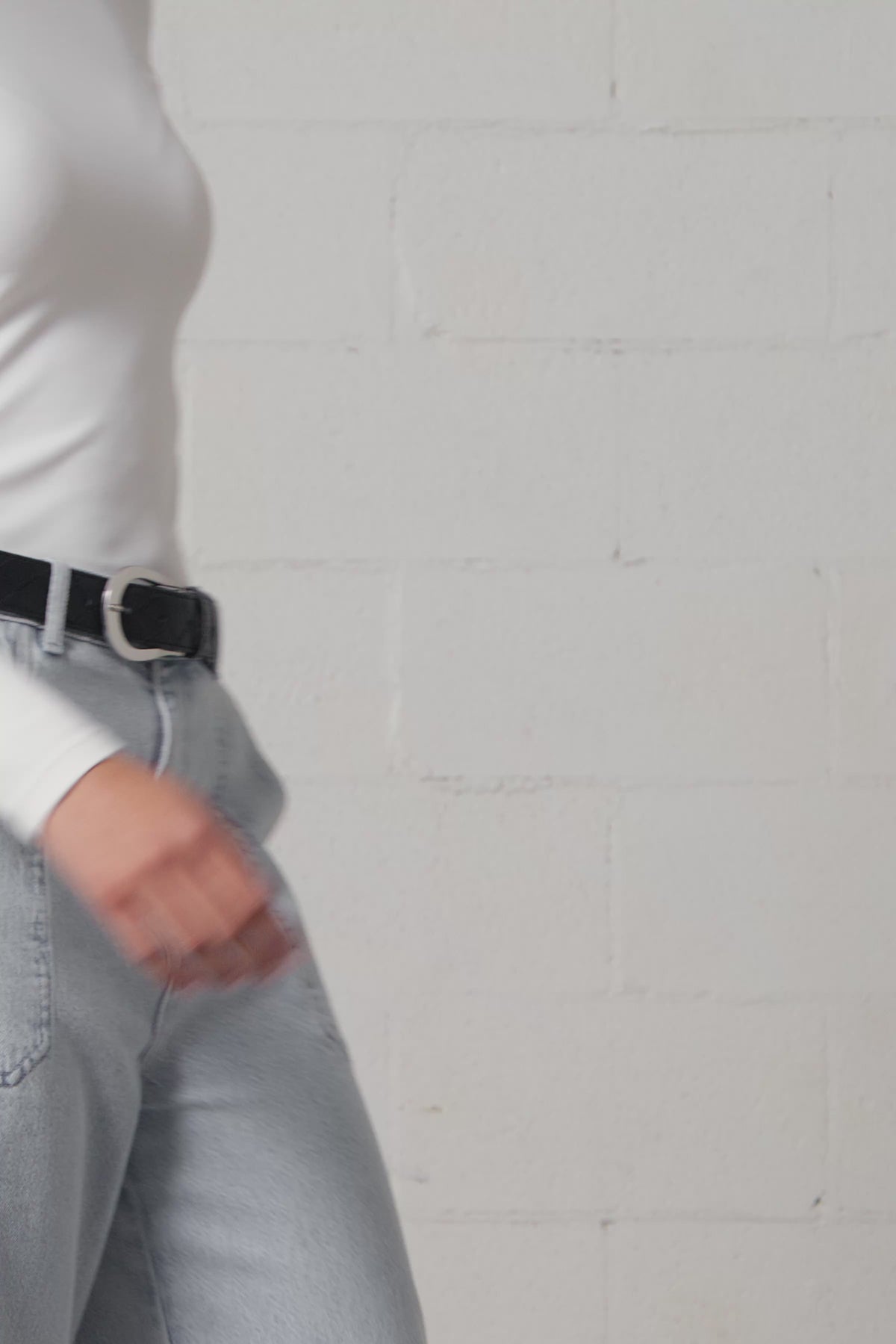 Wendy | Black braided effect belt