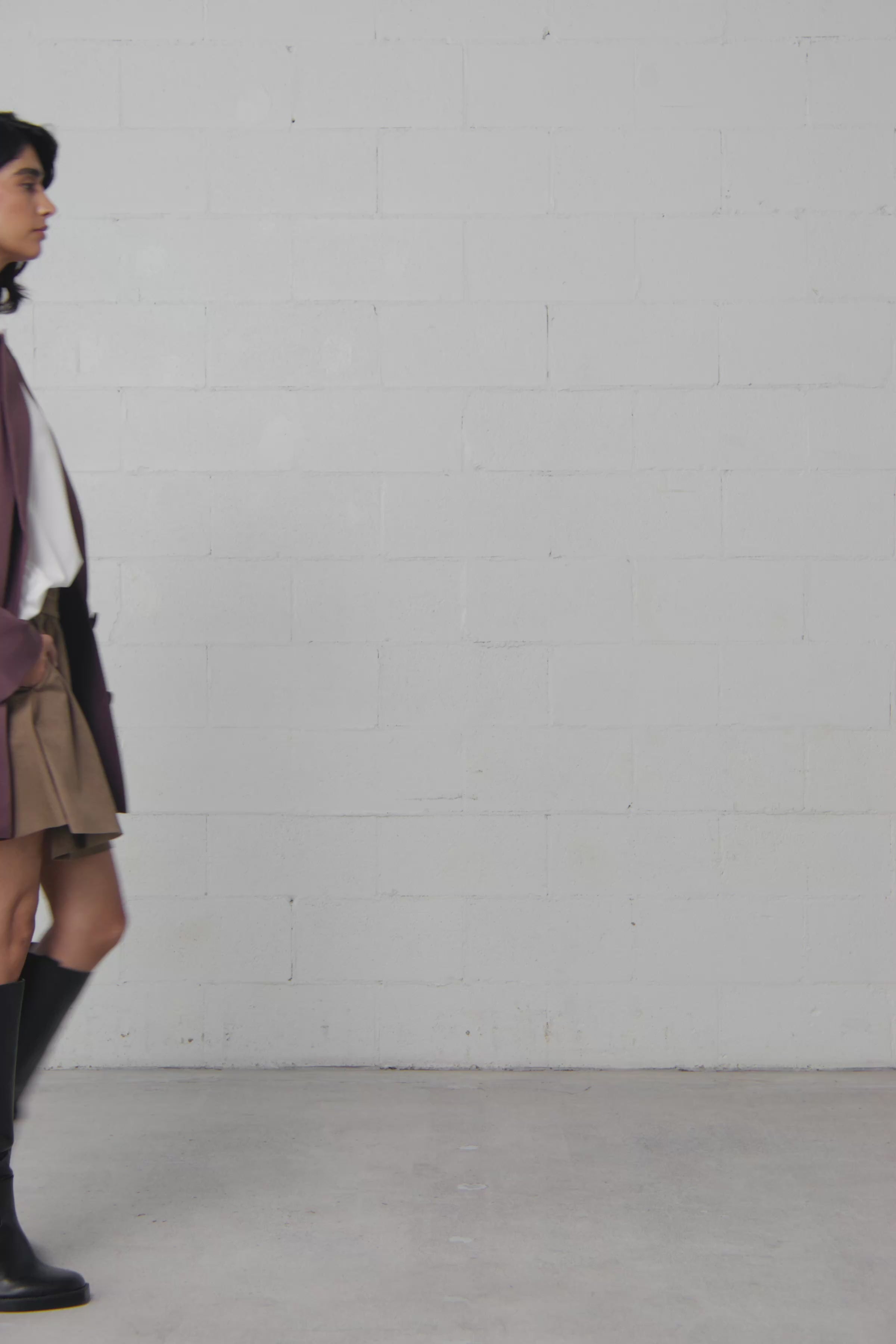 Vincent | Brown faux suede mini skirt