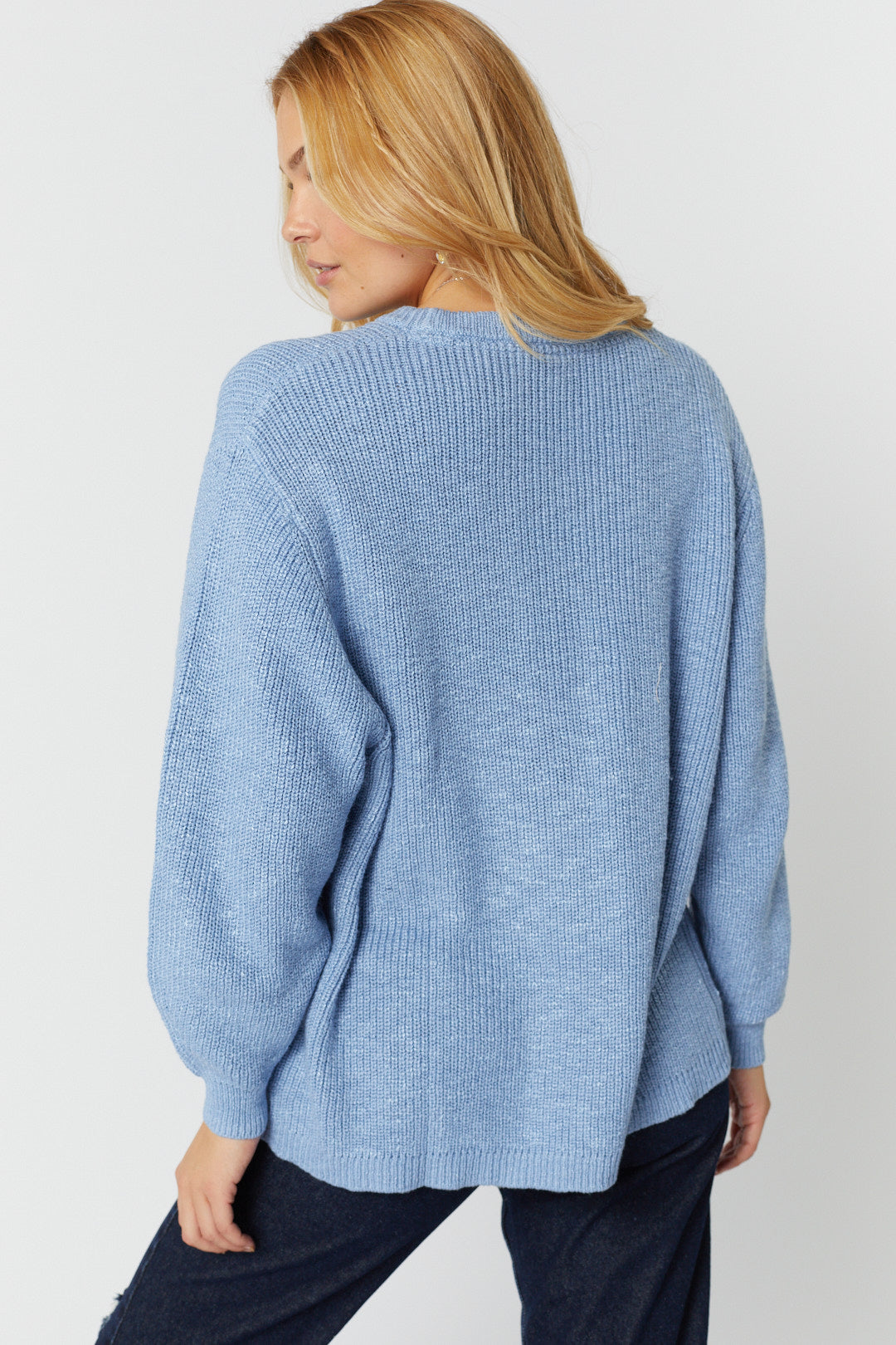 Pale blue long sleeve sweater | Melianne