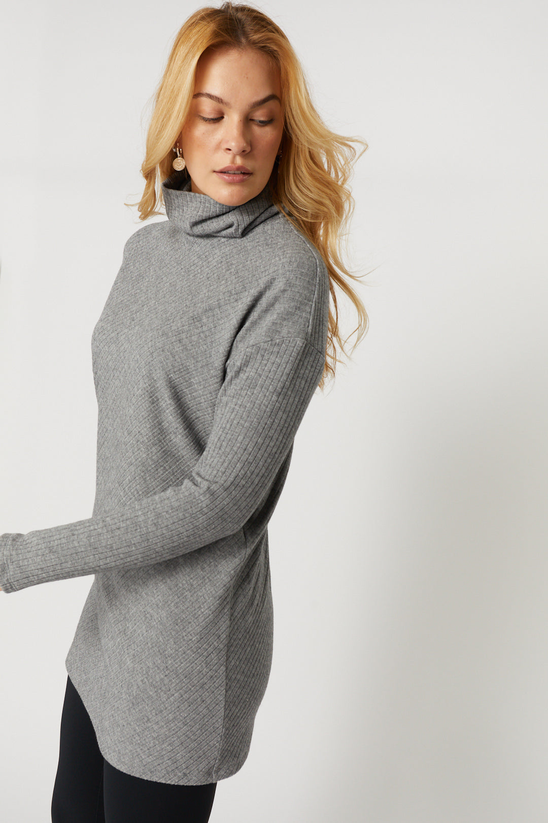 Gray turtleneck sweater | Beatrice